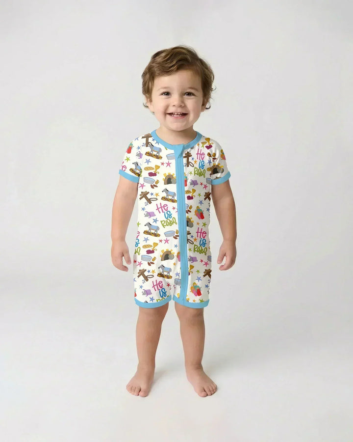 Bible Story Easter Family Matching Bamboo Shorty Zippy