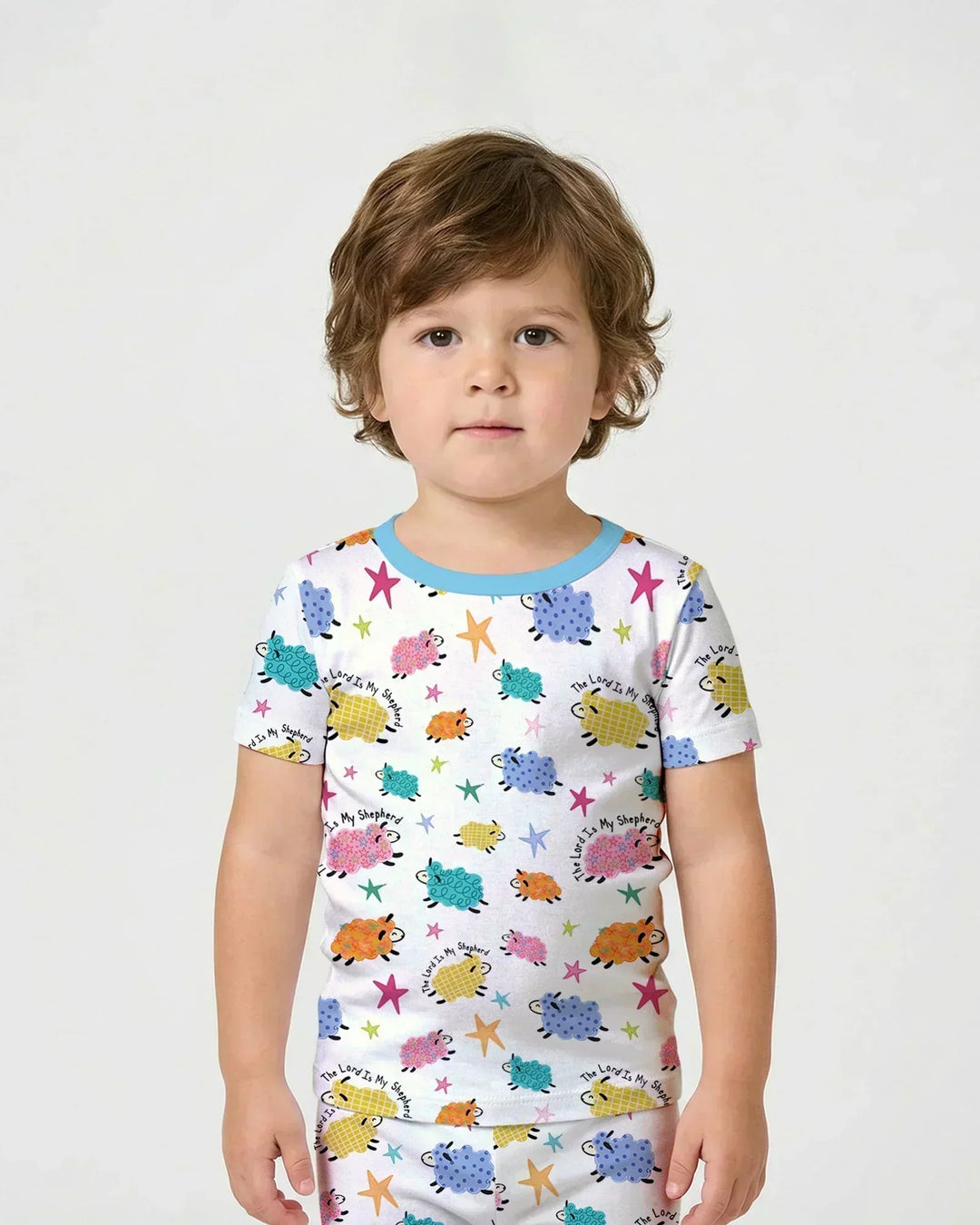 The Lord Is My Shepherd Bamboo Two Piece Short Sleeve Shorts Pajama Set