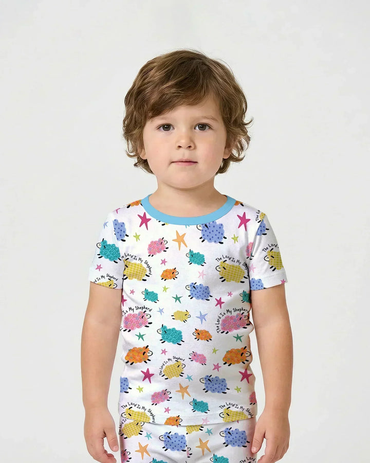 The Lord Is My Shepherd Bamboo Two Piece Short Sleeve Shorts Pajama Set