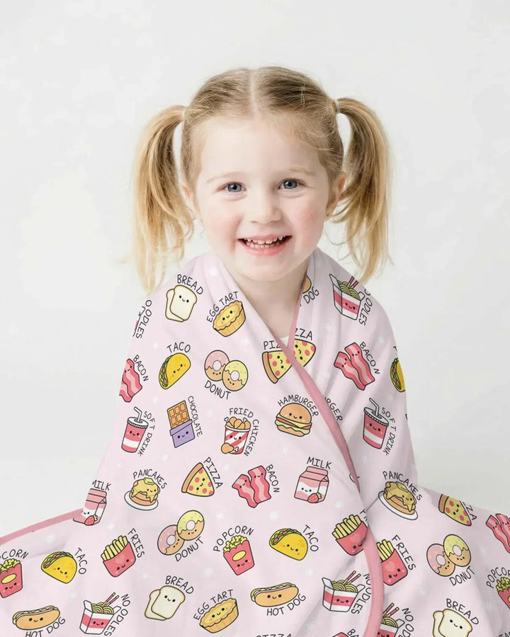 Kawaii Yummy Food Bamboo Blanket