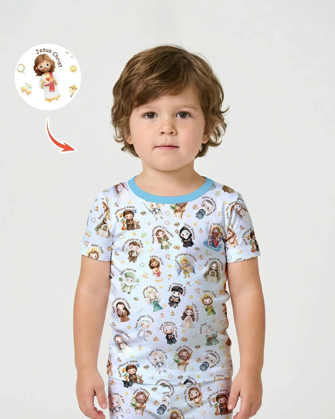 Little Saints Bamboo Two Piece Short Sleeve Shorts Pajama Set