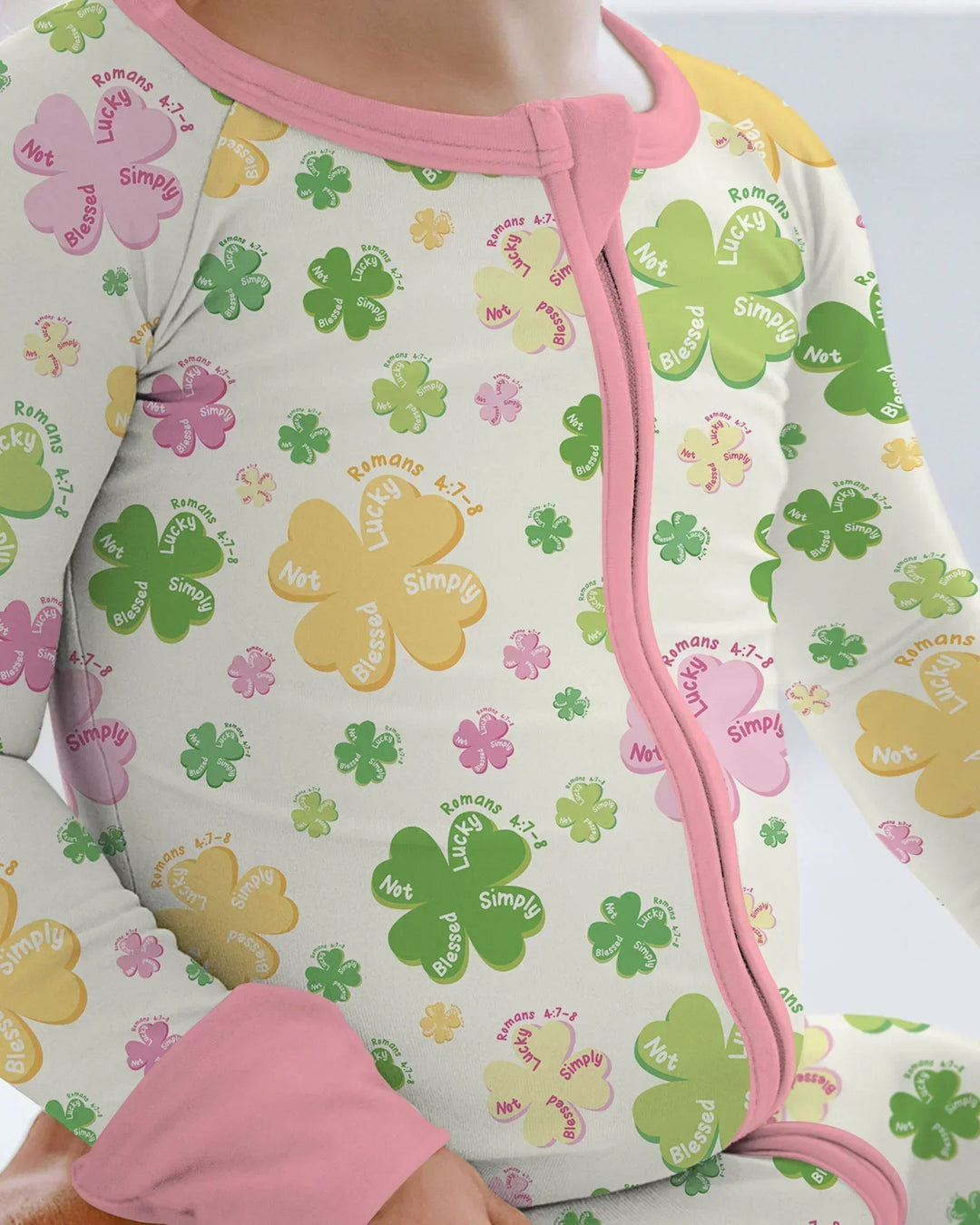 Shamrocks Print St. Patrick's Day Bamboo Convertible Zippy