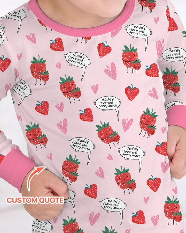 I love you berry much Bamboo Two Piece Long Sleeve Pajama Set