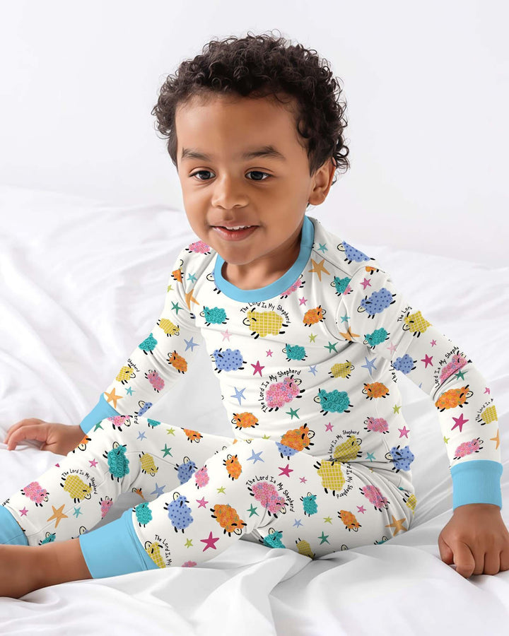 The Lord Is My Shepherd Bamboo Two Piece Long Sleeve Pajama Set