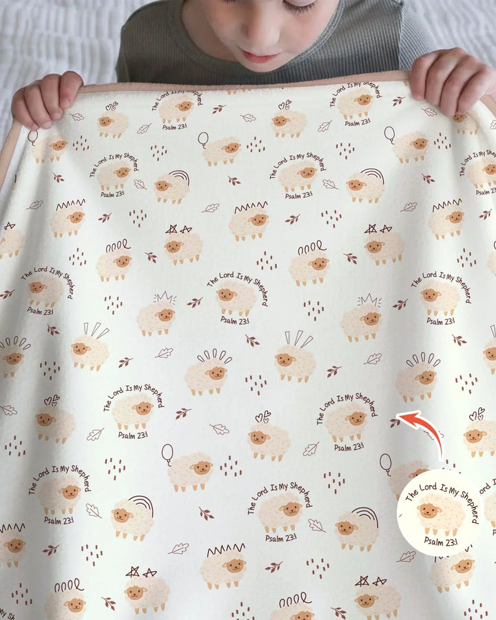The Lord Is My Shepherd Baby Bamboo Blanket