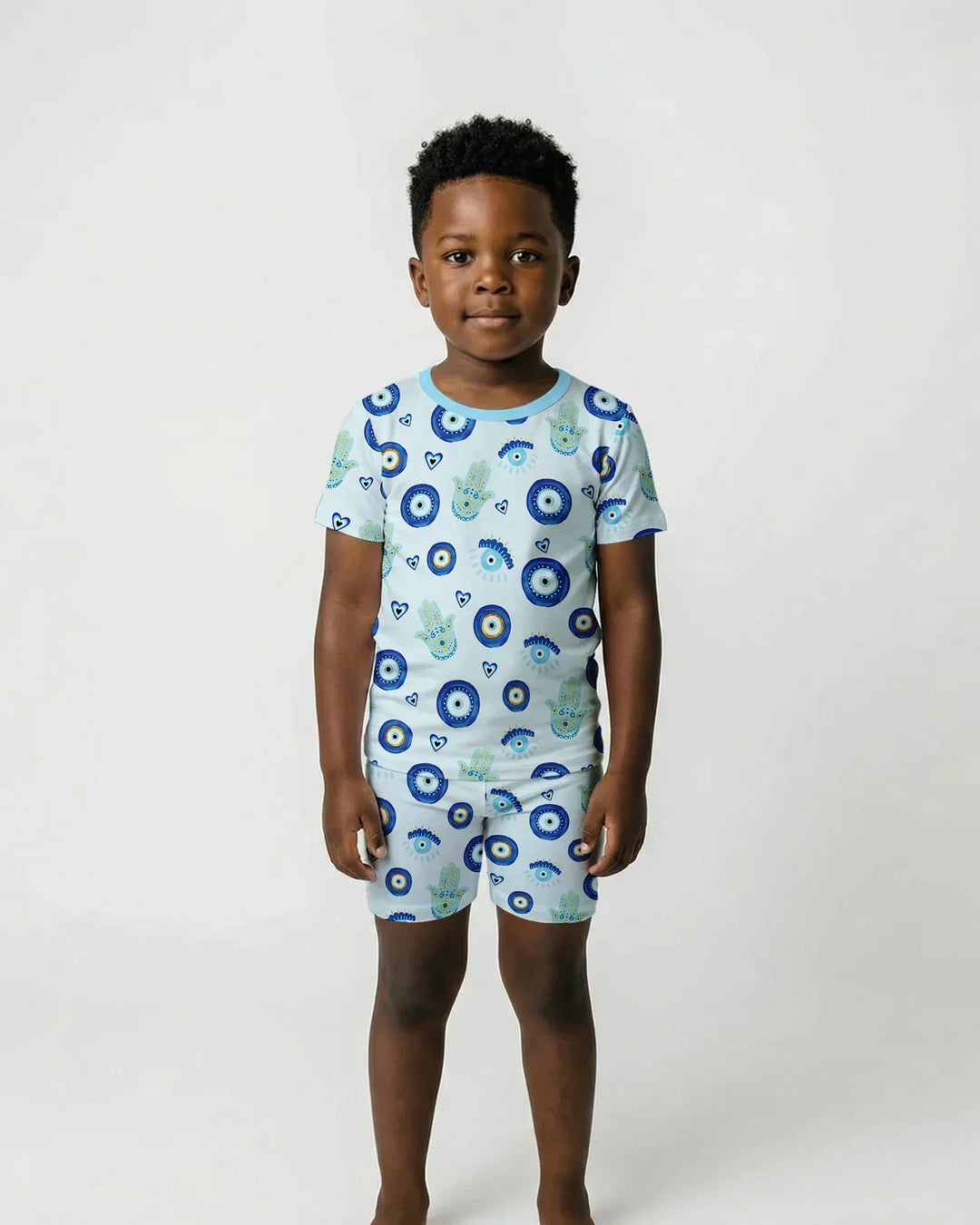Mini Mystic Family Matching Bamboo Two Piece Short Sleeve Shorts Pajama Set