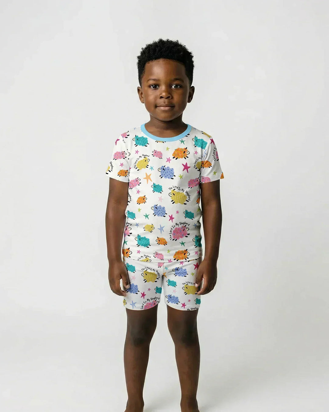 The Lord Is My Shepherd Bamboo Two Piece Short Sleeve Shorts Pajama Set