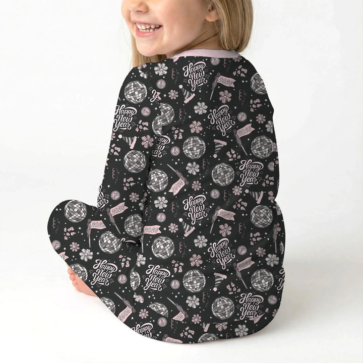 Disco New Years Eve Bamboo Two Piece Long Sleeve Pajama Set