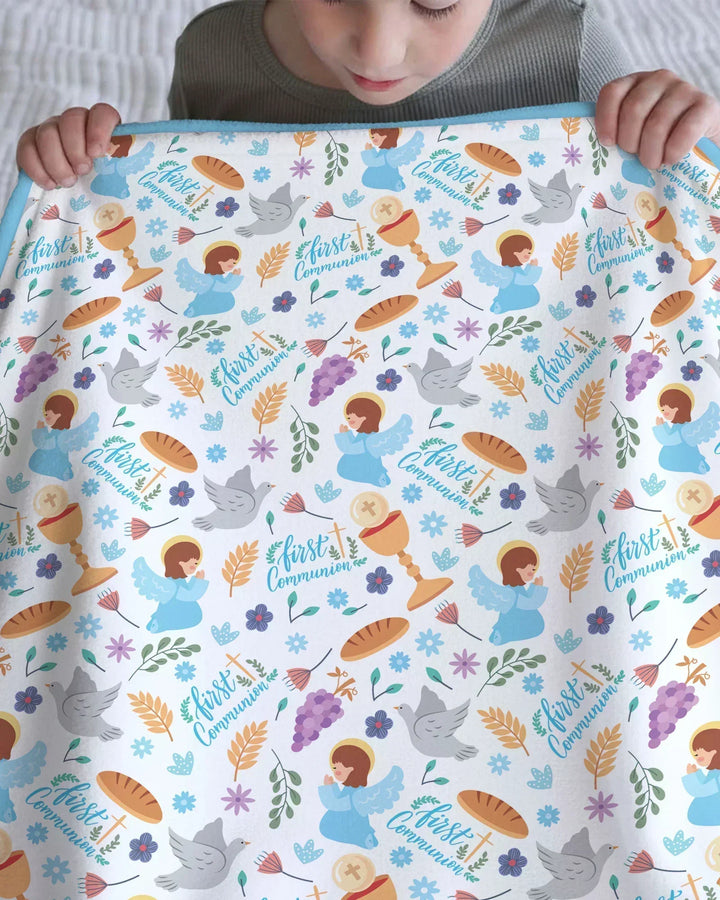 First Communion Bamboo Blanket