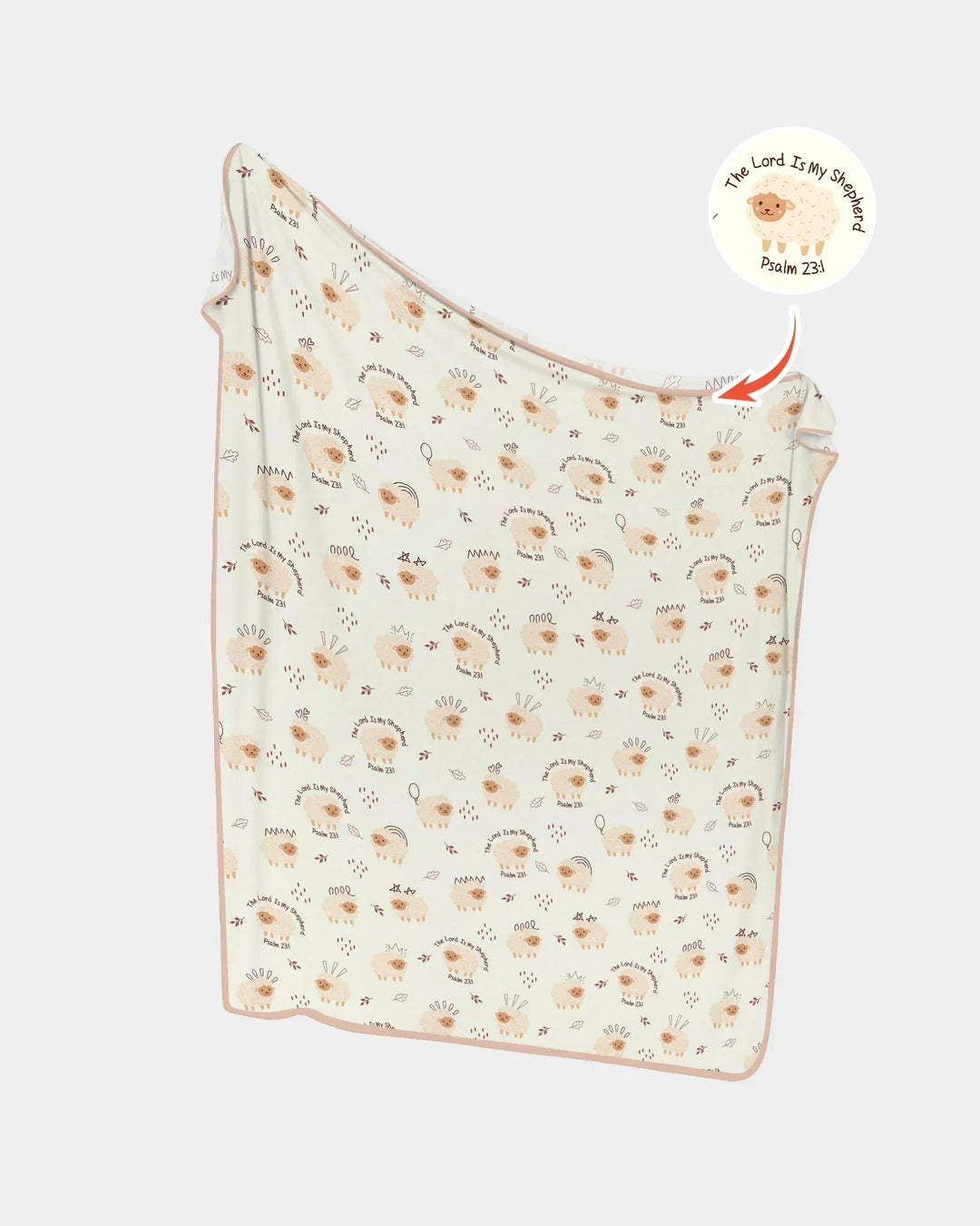 The Lord Is My Shepherd Baby Bamboo Blanket