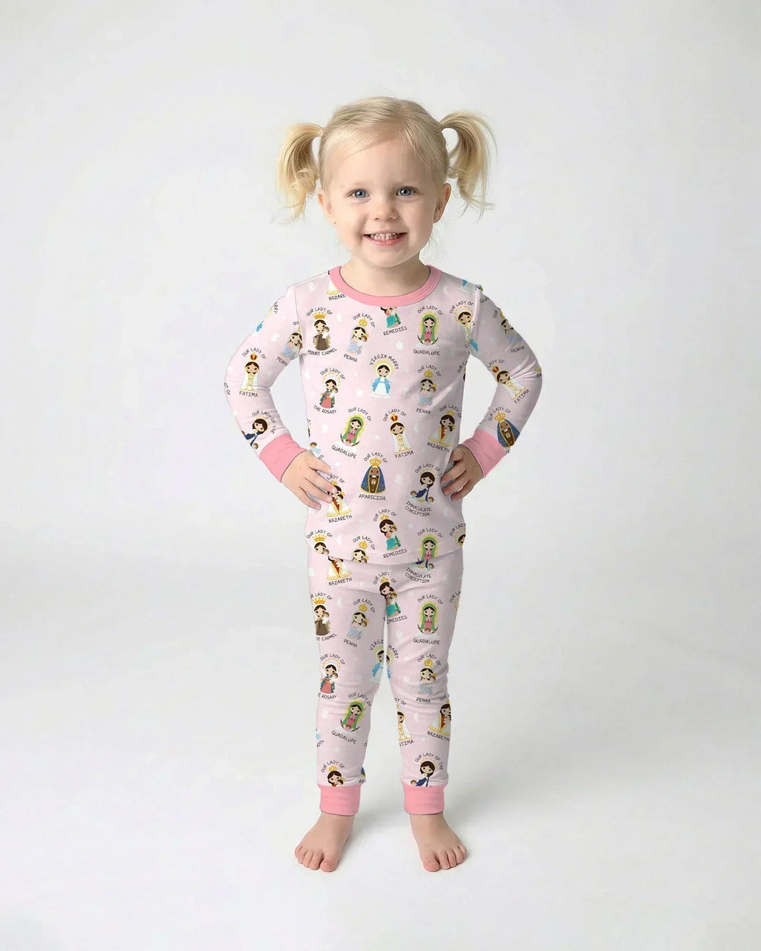 Little Marian Blessings Bamboo Two Piece Long Sleeve Pajama Set