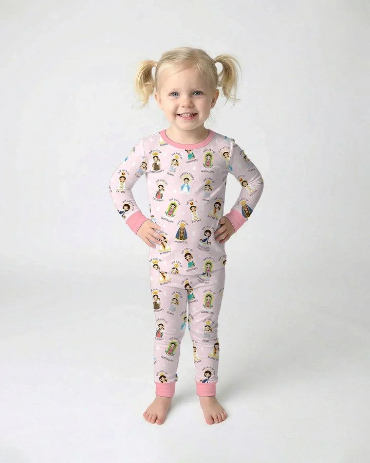 Little Marian Blessings Bamboo Two Piece Long Sleeve Pajama Set