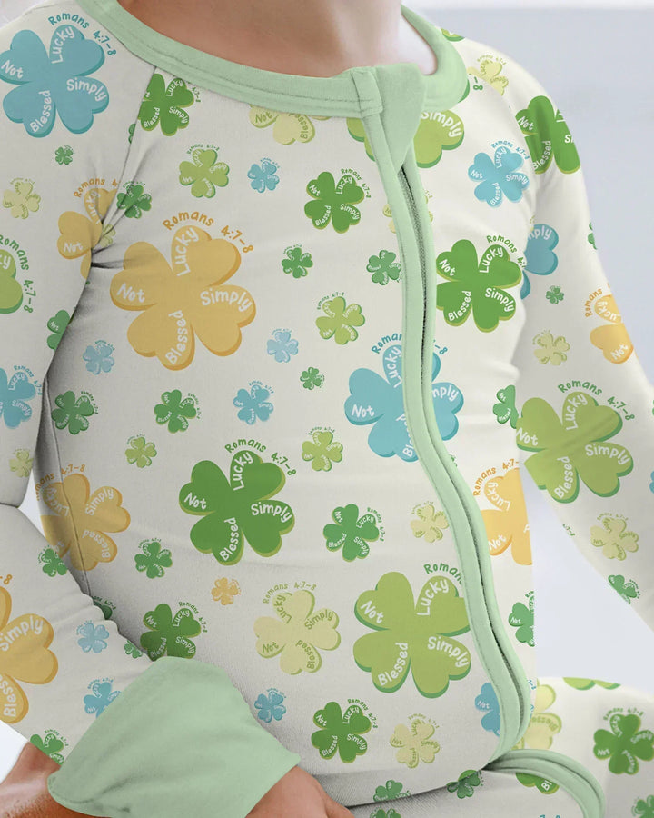 Shamrocks Print St. Patrick's Day Bamboo Convertible Zippy