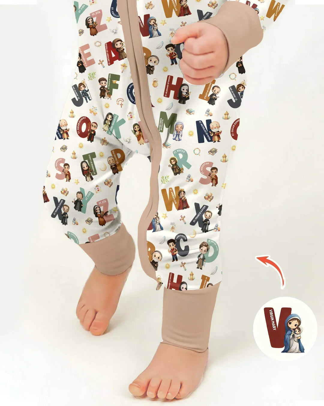 Catholic Saint ABCs Bamboo Convertible Zippy