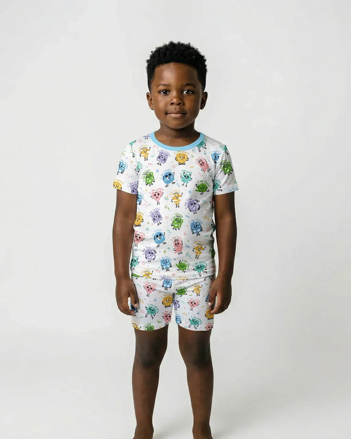 Positive Affirmations Bamboo Two Piece Short Sleeve Shorts Pajama Set