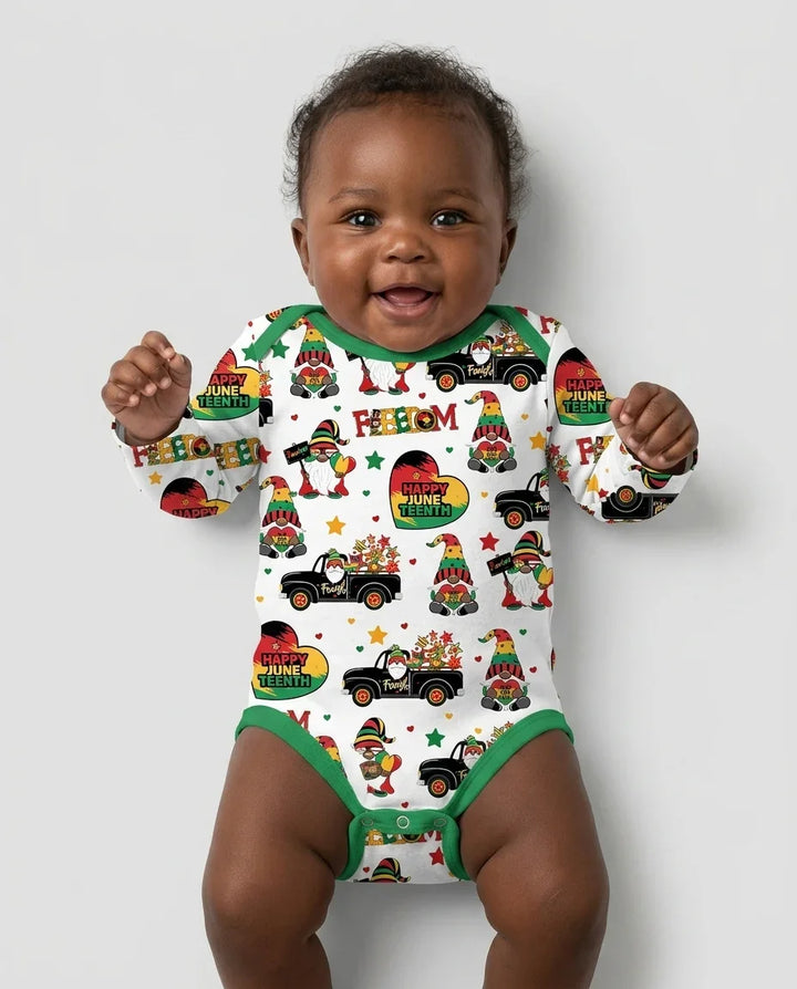 Gnome Happy Juneteenth Bamboo Bodysuit