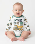 Construction Vehicles My God Is So Big Bamboo Bodysuit