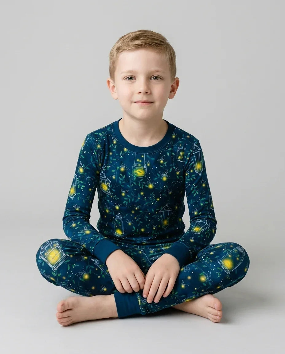 Firefly Evening Forest Bamboo Two Piece Long Sleeve Pajama Set