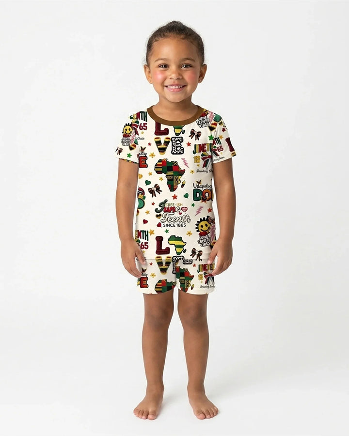 Juneteenth Breaking Every Chain Bamboo Two Piece Short Sleeve Shorts Pajama Set