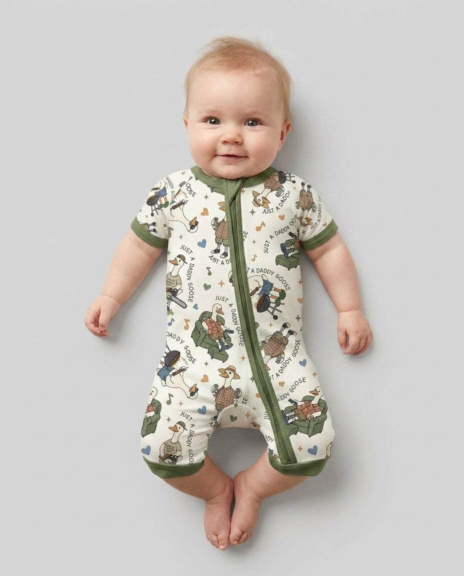 Just A Daddy Goose Family Matching Bamboo Shorty Zippy