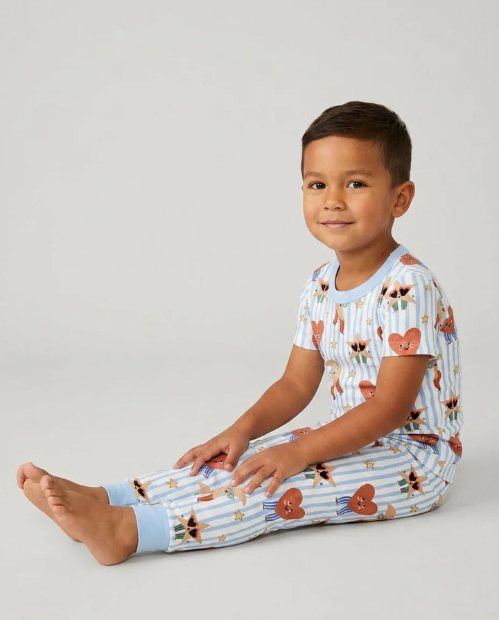 Dance More Dances Bamboo Two Piece Short Sleeve Pajama Set