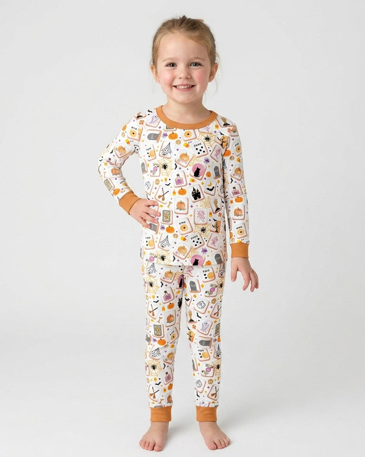Mahjoween Mommy & Me Matching Bamboo Two Piece Long Sleeve Pajama Set