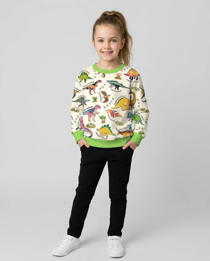All The Dino Types Bamboo Crewneck Sweatshirt