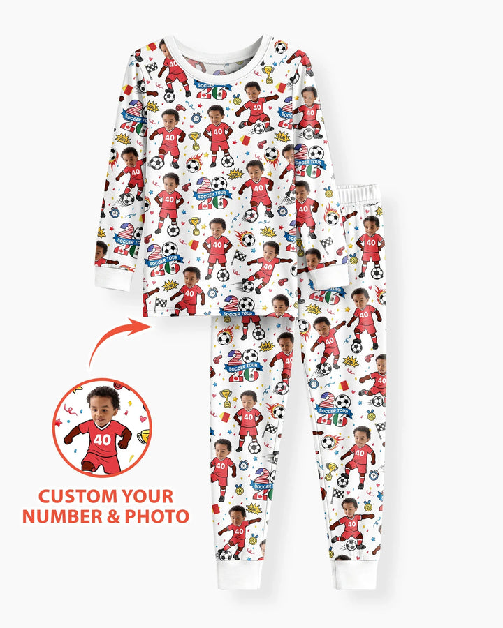 Soccer Tour 2026 Best Player Bamboo Two Piece Long Sleeve Pajama Set