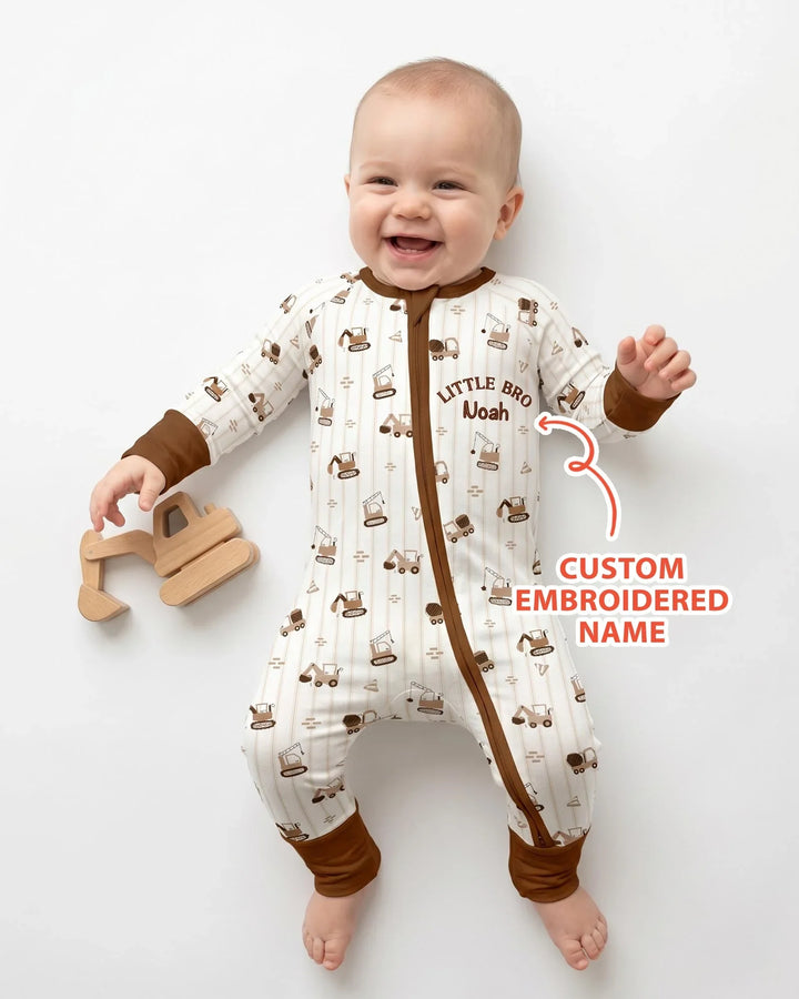 Custom Embroidered Name Constructor Little Bro Bamboo Convertible Zippy