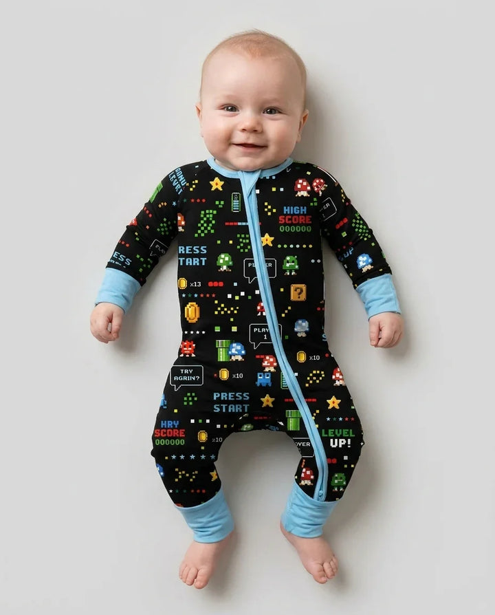 Pixel Game Lover Matching Bamboo Convertible Zippy