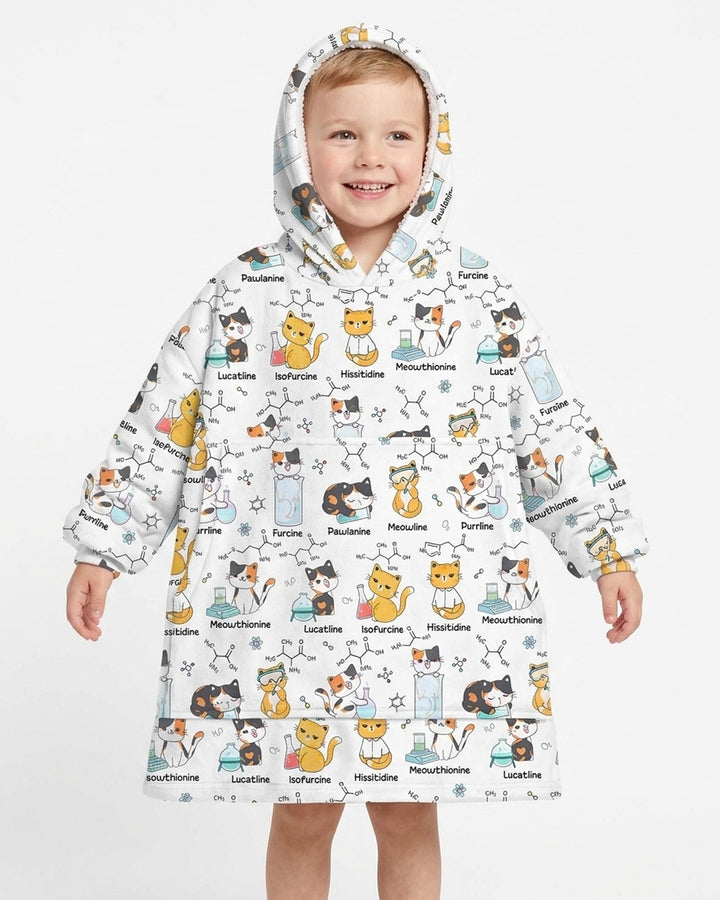 Biochemistry Cat Bamboo Blanket Hoodie