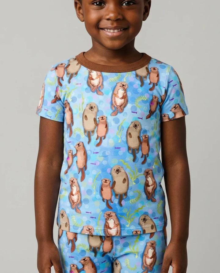 Otterly Together Bamboo Two Piece Short Sleeve Pajama Set