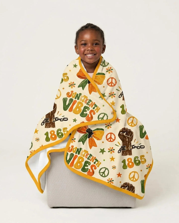 Juneteenth Vibes Vintage Bamboo Blanket