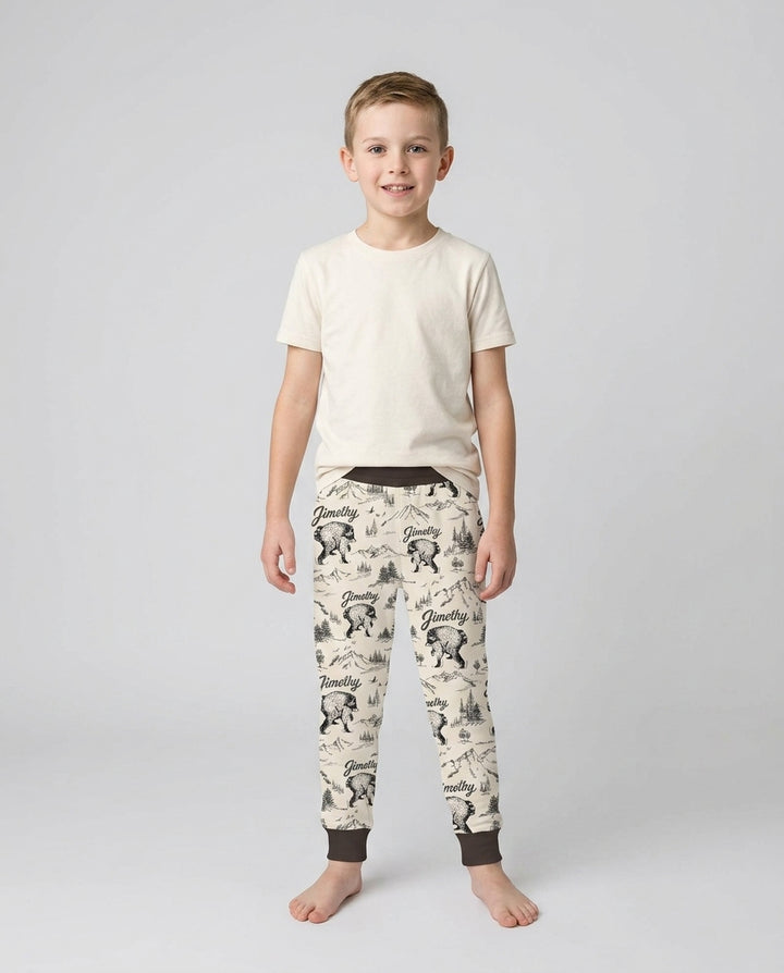 Vintage Jimothy Racoon Family Matching Bamboo Jogger