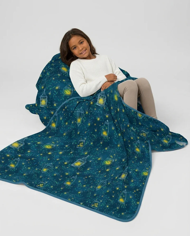 Firefly Evening Forest Bamboo Blanket