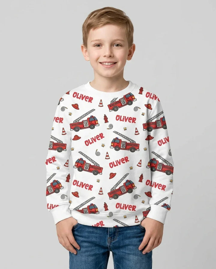 Custom Name Future Firefighters Bamboo Crewneck Sweatshirt