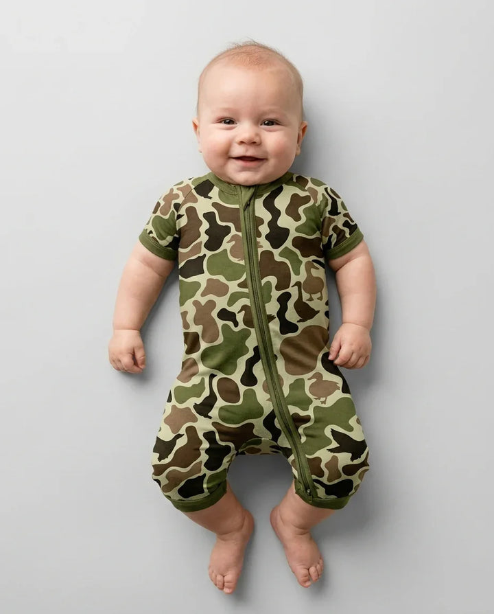 Mallard Duck Hunting Camouflage Bamboo Shorty Zippy