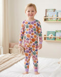 Happy Halloween Pastel Jack O Lanterns Bamboo Two Piece Long Sleeve Pajama Set