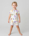 Louisiana Preppy Summer Bamboo Two Piece Short Sleeve Shorts Pajama Set