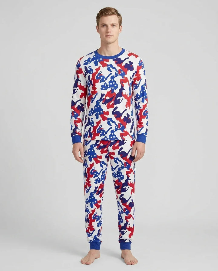Patriot Camo Daddy & Me Matching Bamboo Men's Pajama Set