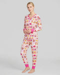 Pink Softball Game Day Bamboo Women Pajama Set