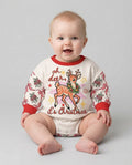 Vintage Oh Deer Christmas Bamboo Bubble Romper