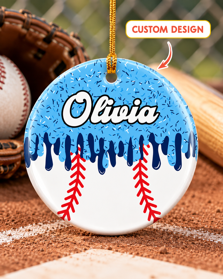Icecream Drip Scale Ceramic Ornament