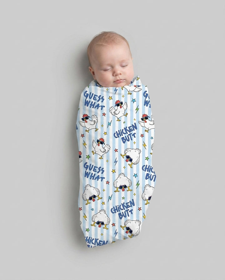 Guess What? Chicken Butt! swaddle blanket