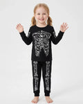 Haunted Halloween Skeleton Bamboo Two Piece Long Sleeve Pajama Set