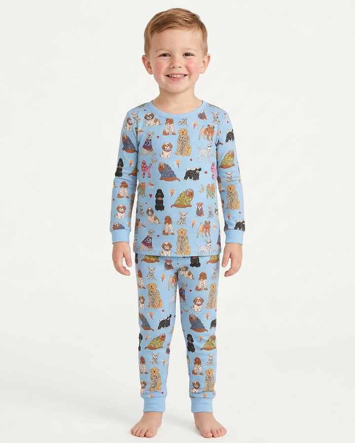 Paws In Pajamas Bamboo Two Piece Long Sleeve Pajama Set