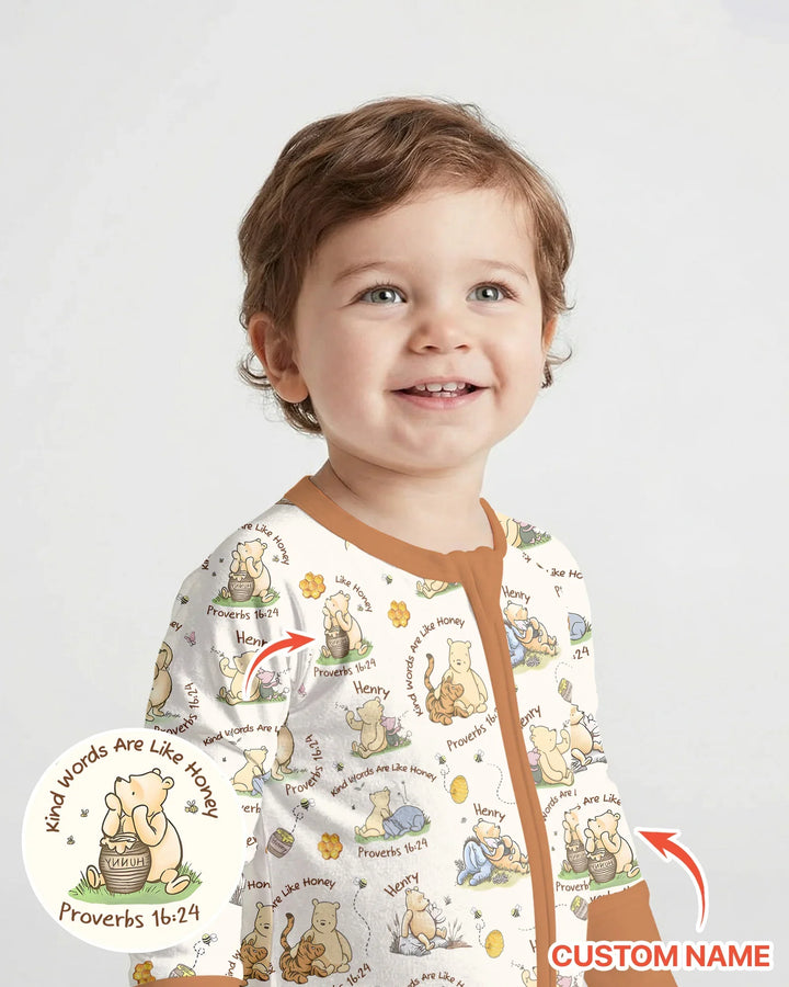 Kind Words Are Like Honey Custom Name Bamboo Convertible Zippy
