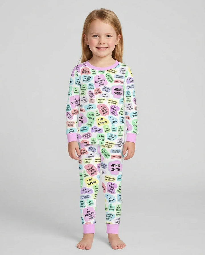 Mom & Baby Daily Affirmation Bamboo Two Piece Long Sleeve Pajama Set