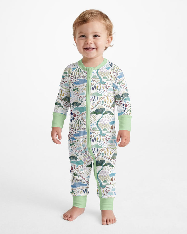 Whimsical Psalms 23 Map Bamboo Convertible Zippy