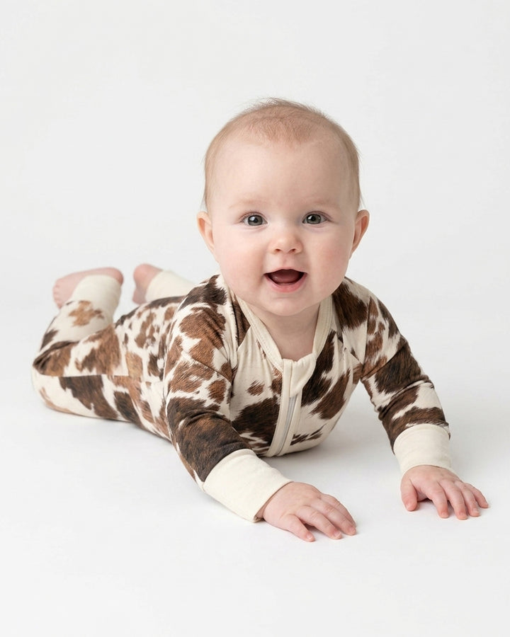 Trendy Cowhide Bamboo Convertible Zippy